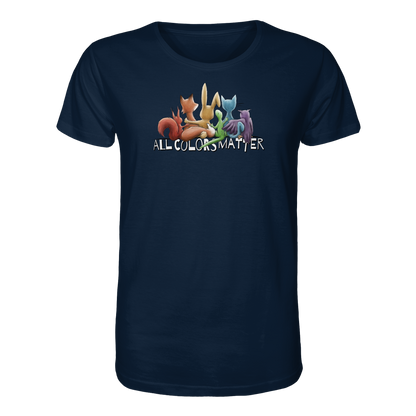 All Colors Matter! Regenbogen Tiere für Vielfalt - Organic Shirt