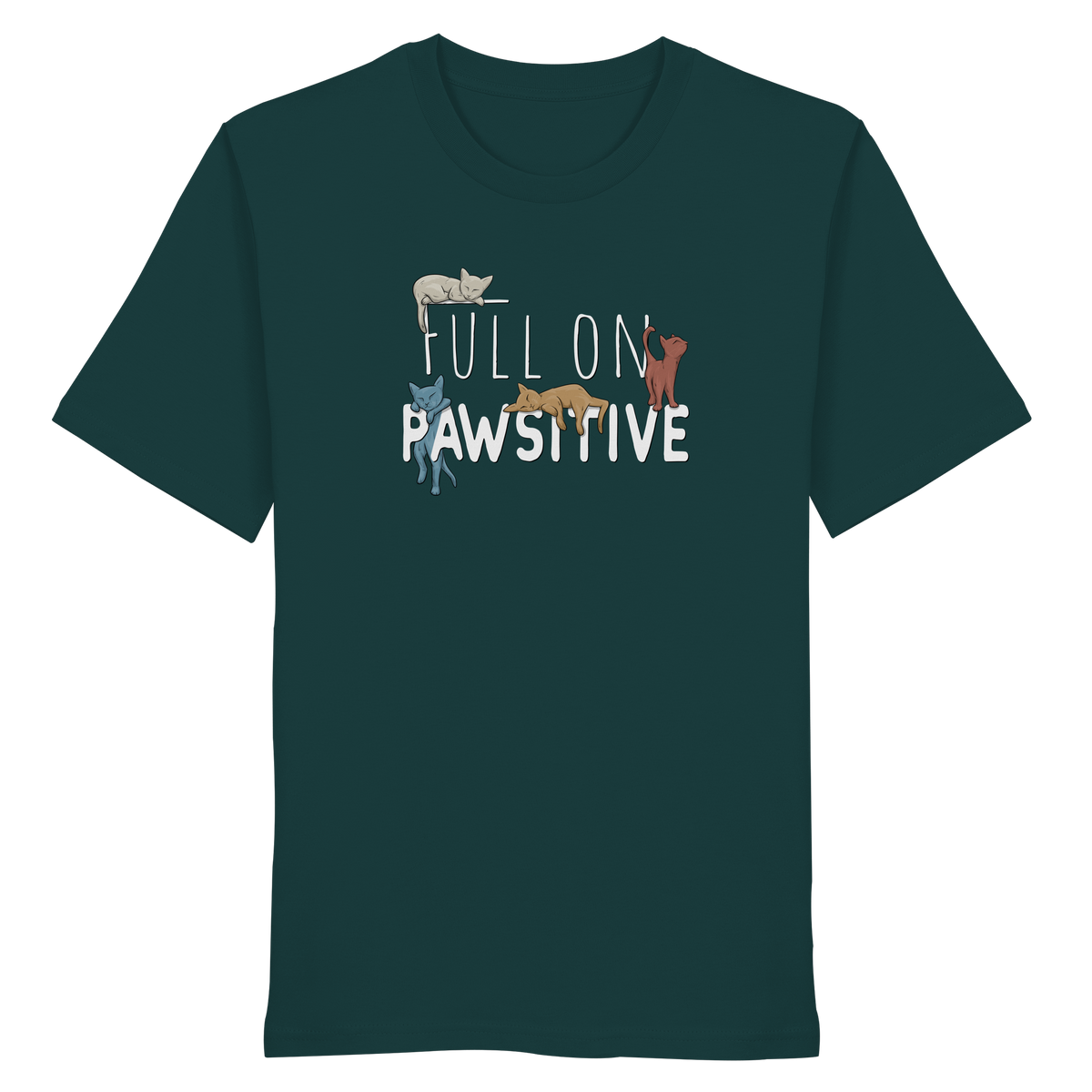 Full On Pawsitive! Gechillte Katzen - Organic Shirt