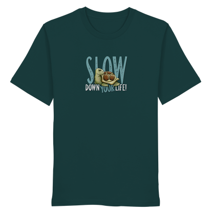 Slow Down Your Life Schildkröte - Organic Shirt