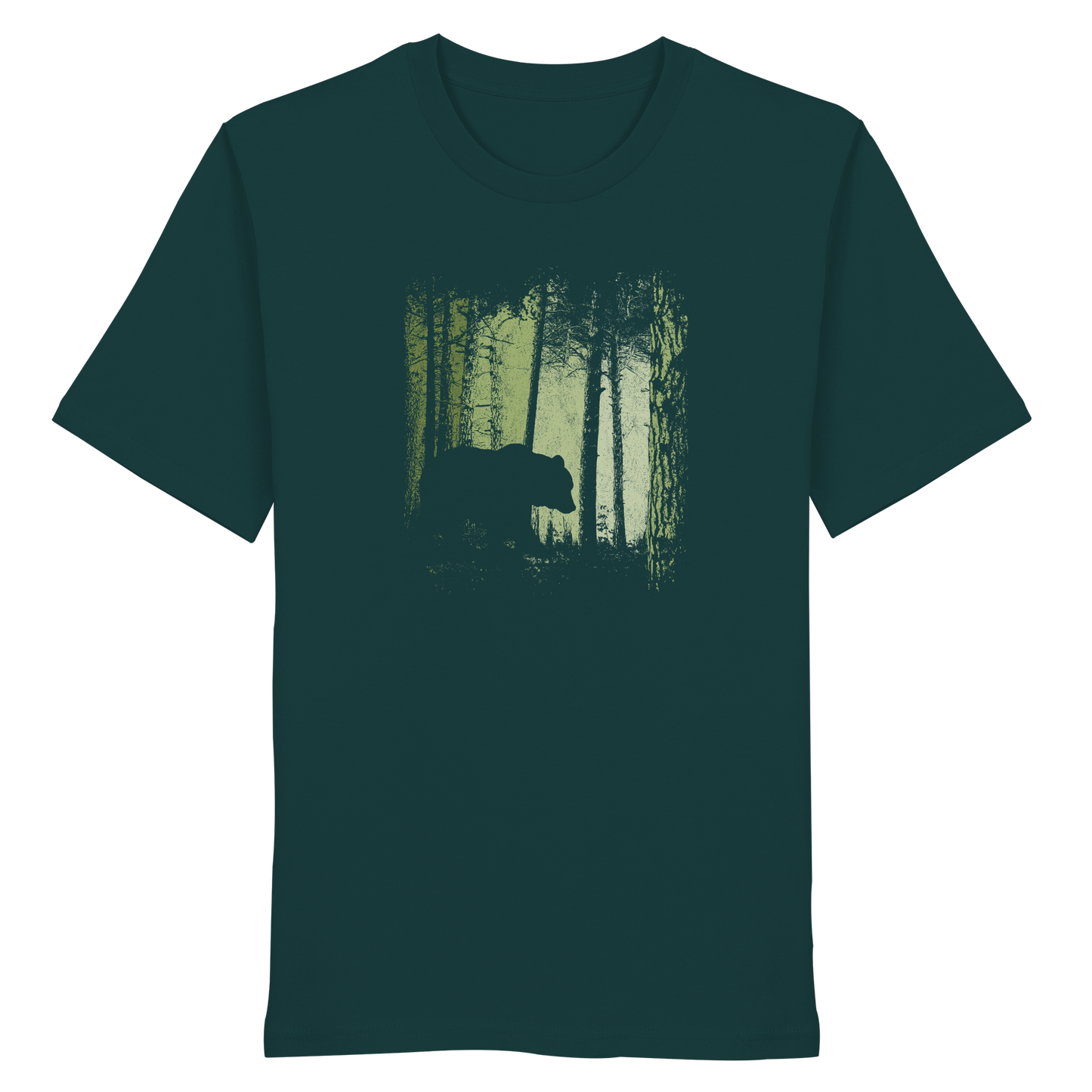 Braunbär im Zwielicht Wald - Organic Shirt