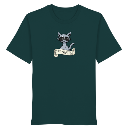 Stay Pawsitive Bleib lässig Hipster Katze - Organic Shirt