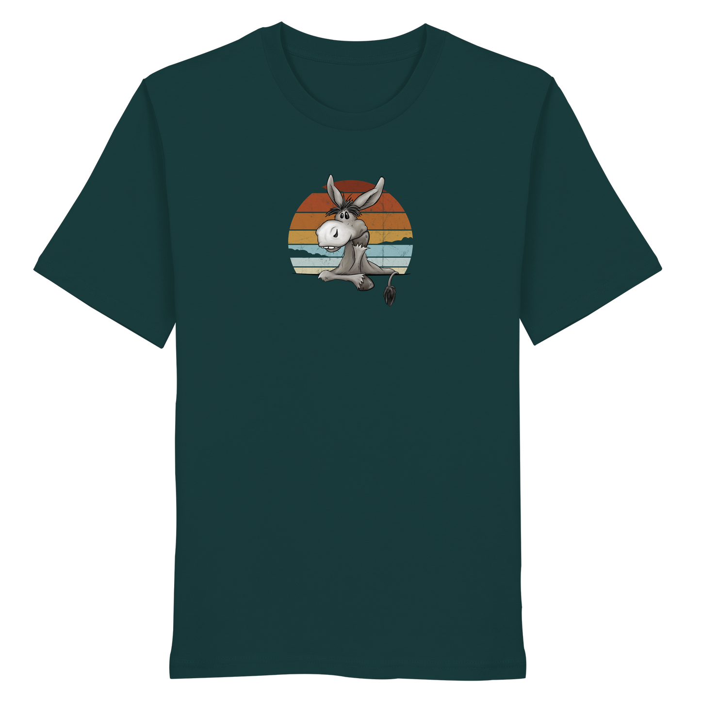 Lässiges Maultier Retro Esel - Organic Shirt