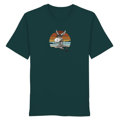 Lässiges Maultier Retro Esel - Organic Shirt