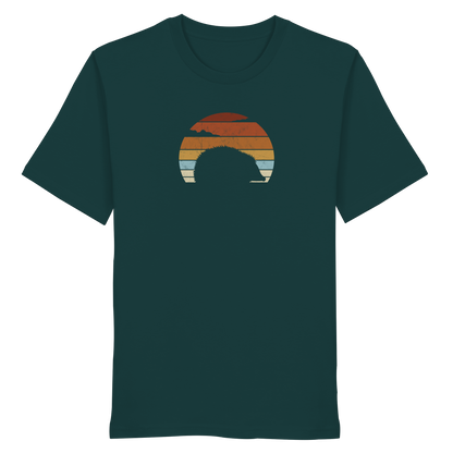 Retro Igel Silhouette im Sonnenuntergang - Organic Shirt