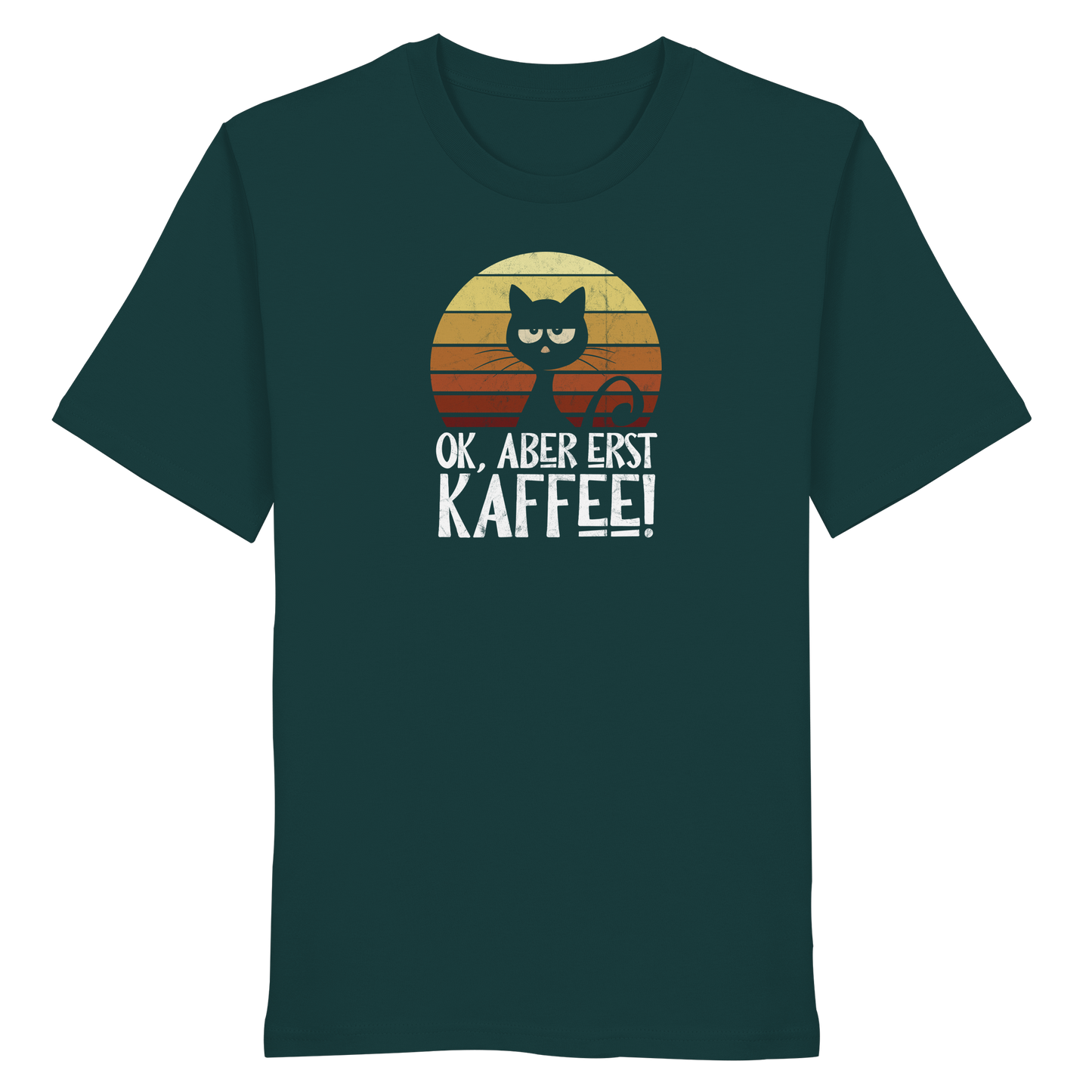 Ok, aber erst Kaffee | launische Katze - Organic Shirt