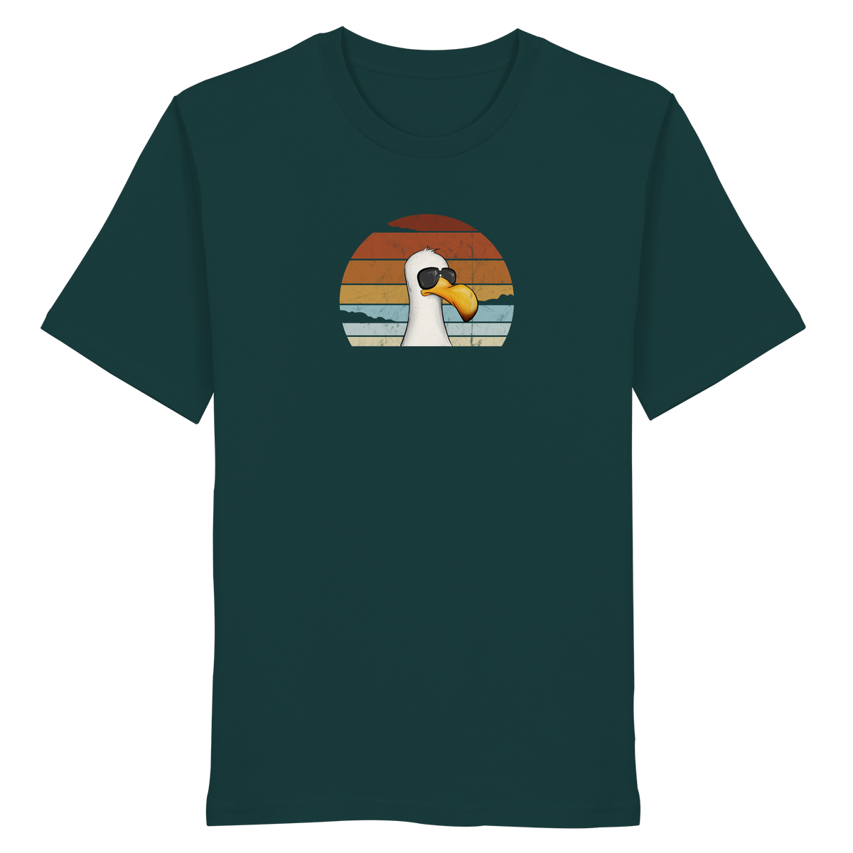 Cool lässige Retro Möwe - Organic Shirt