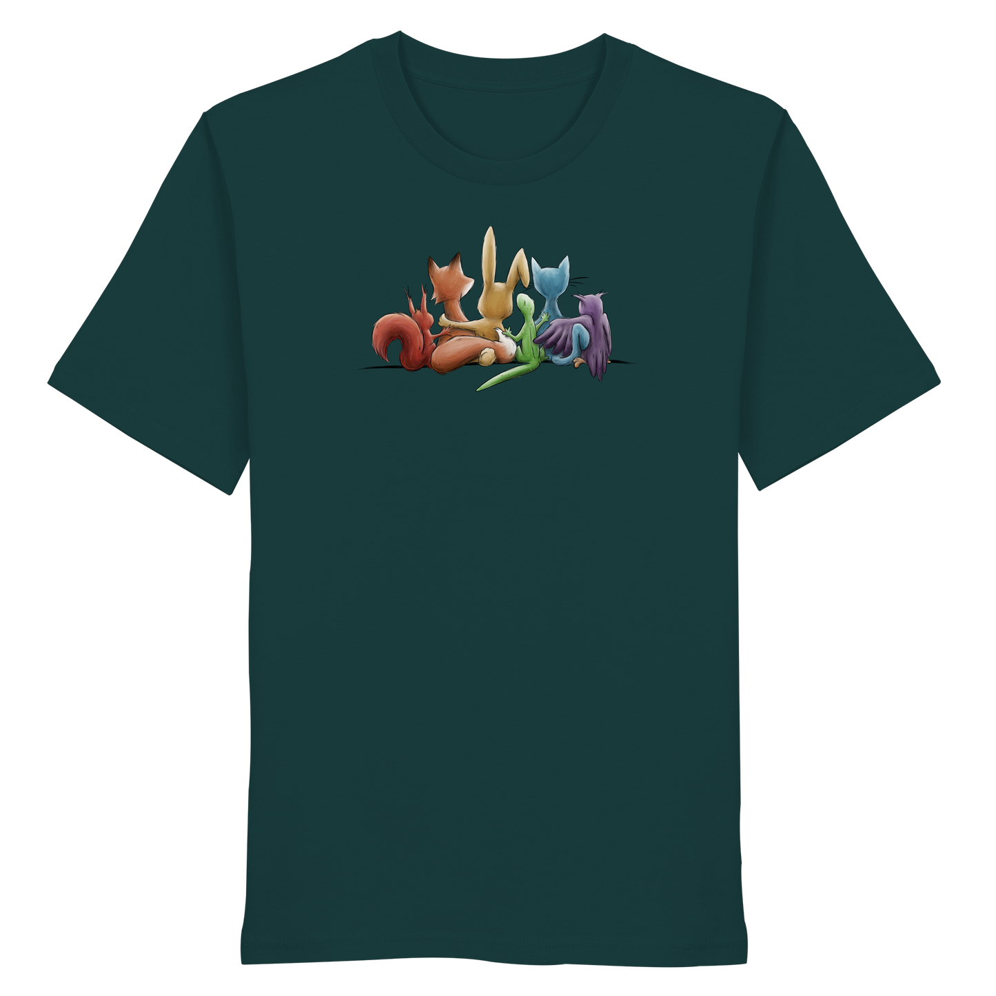 Regenbogen Tiere für Freundschaft, Toleranz und Vielfalt - Organic Shirt