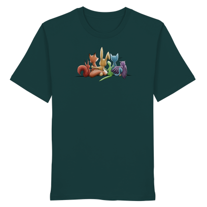 Regenbogen Tiere für Freundschaft, Toleranz und Vielfalt - Organic Shirt