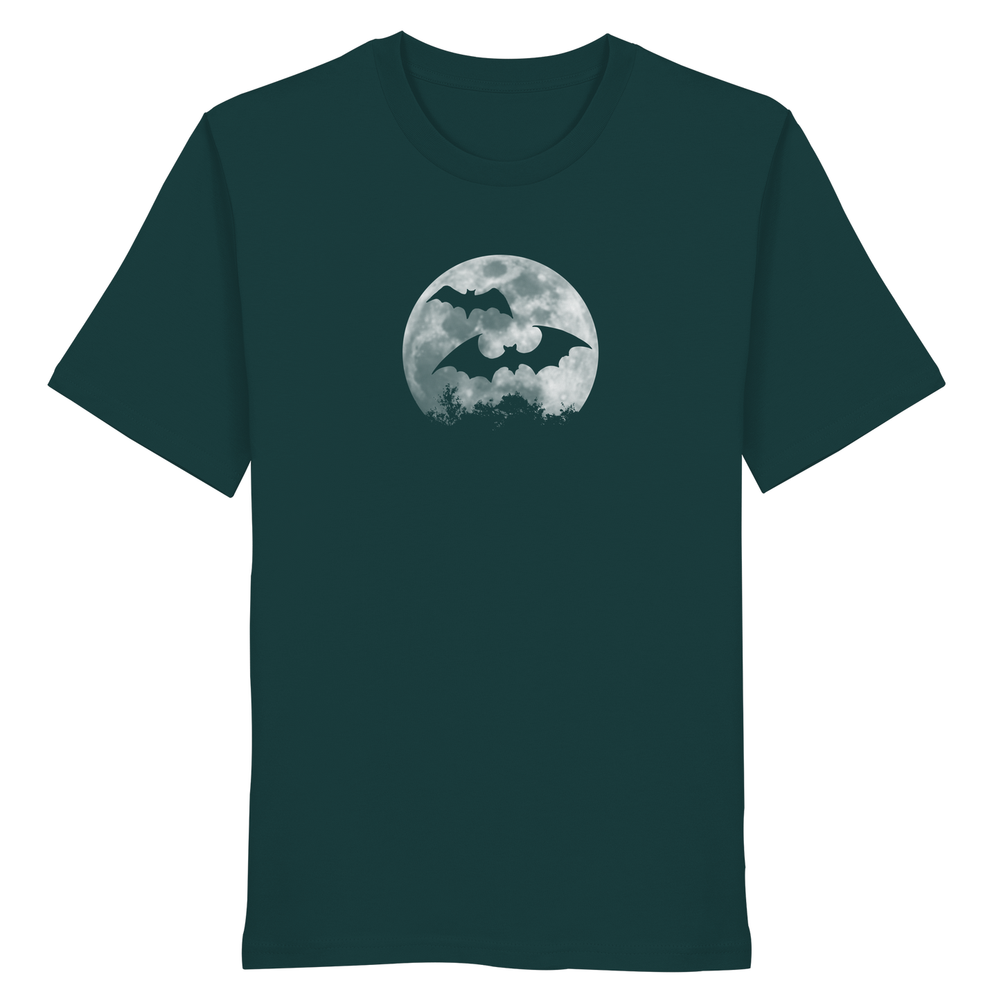 Fledermaus Silhouetten bei Vollmond - Organic Shirt