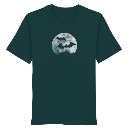 Fledermaus Silhouetten bei Vollmond - Organic Shirt