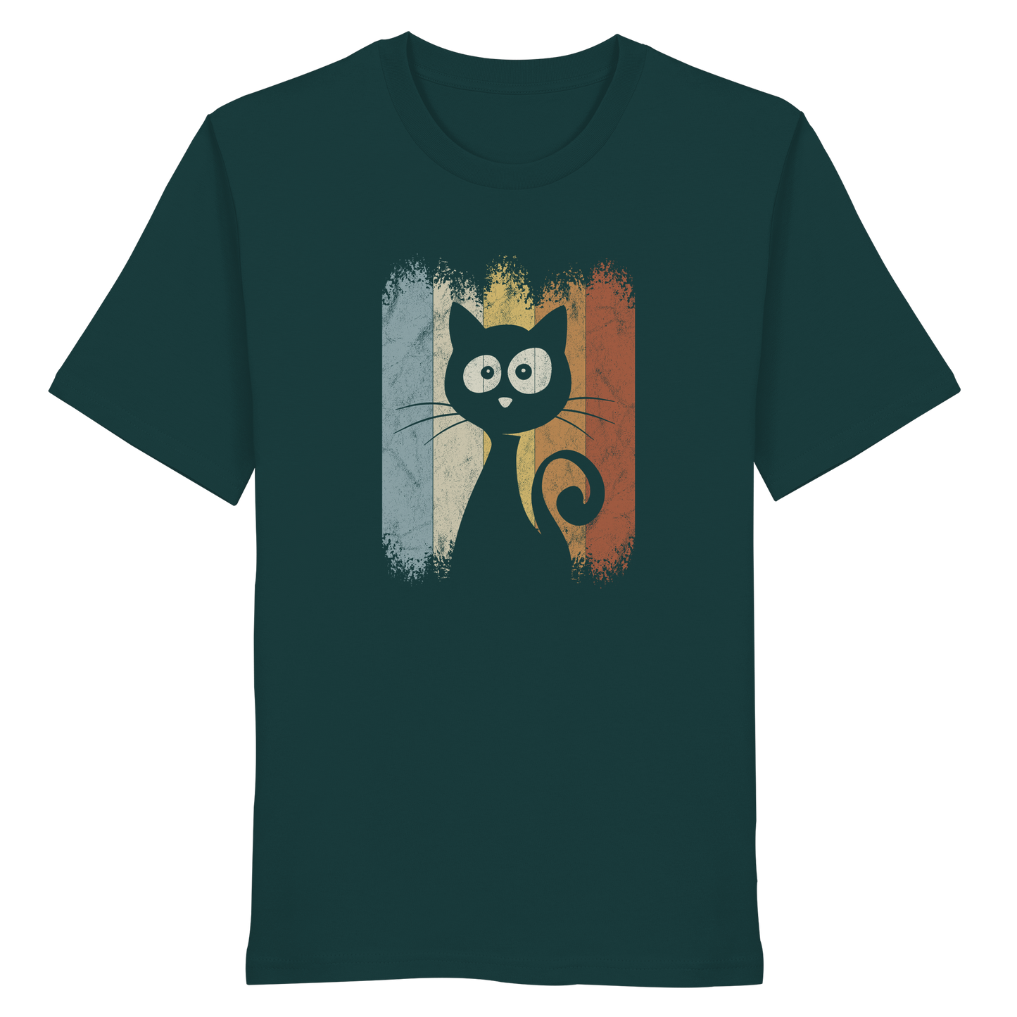 Retro Katze Silhouette - Organic Shirt