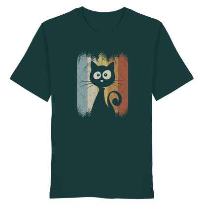 Retro Katze Silhouette - Organic Shirt