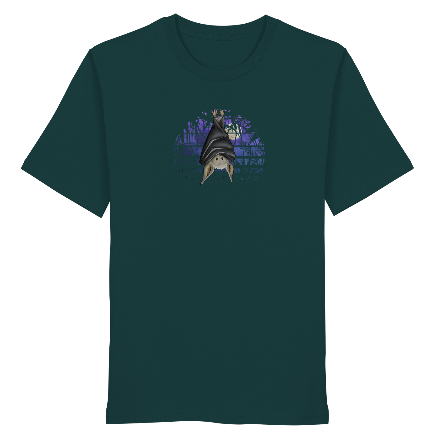 Fledermaus in blauer Nacht - Organic Shirt