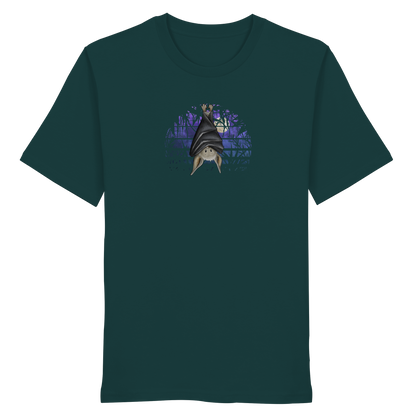 Fledermaus in blauer Nacht - Organic Shirt