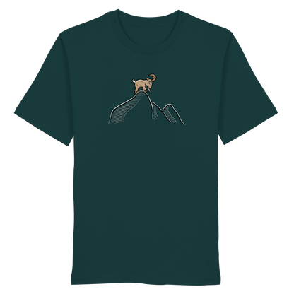 Ziegenbock in den Bergen - Organic Shirt