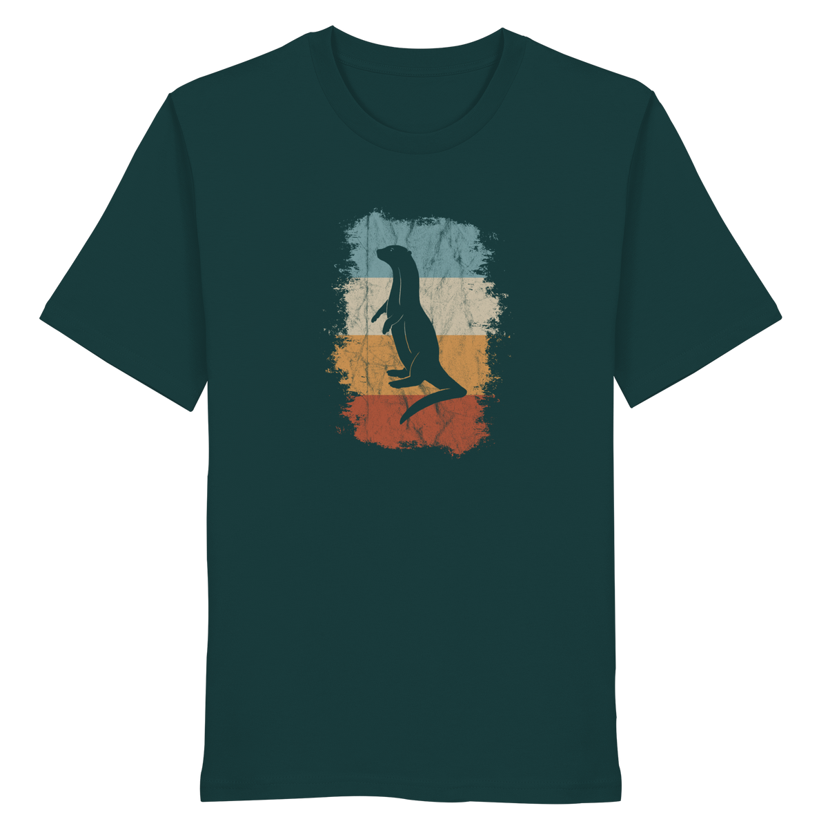 Retro Otter Fischotter Silhouette - Organic Shirt