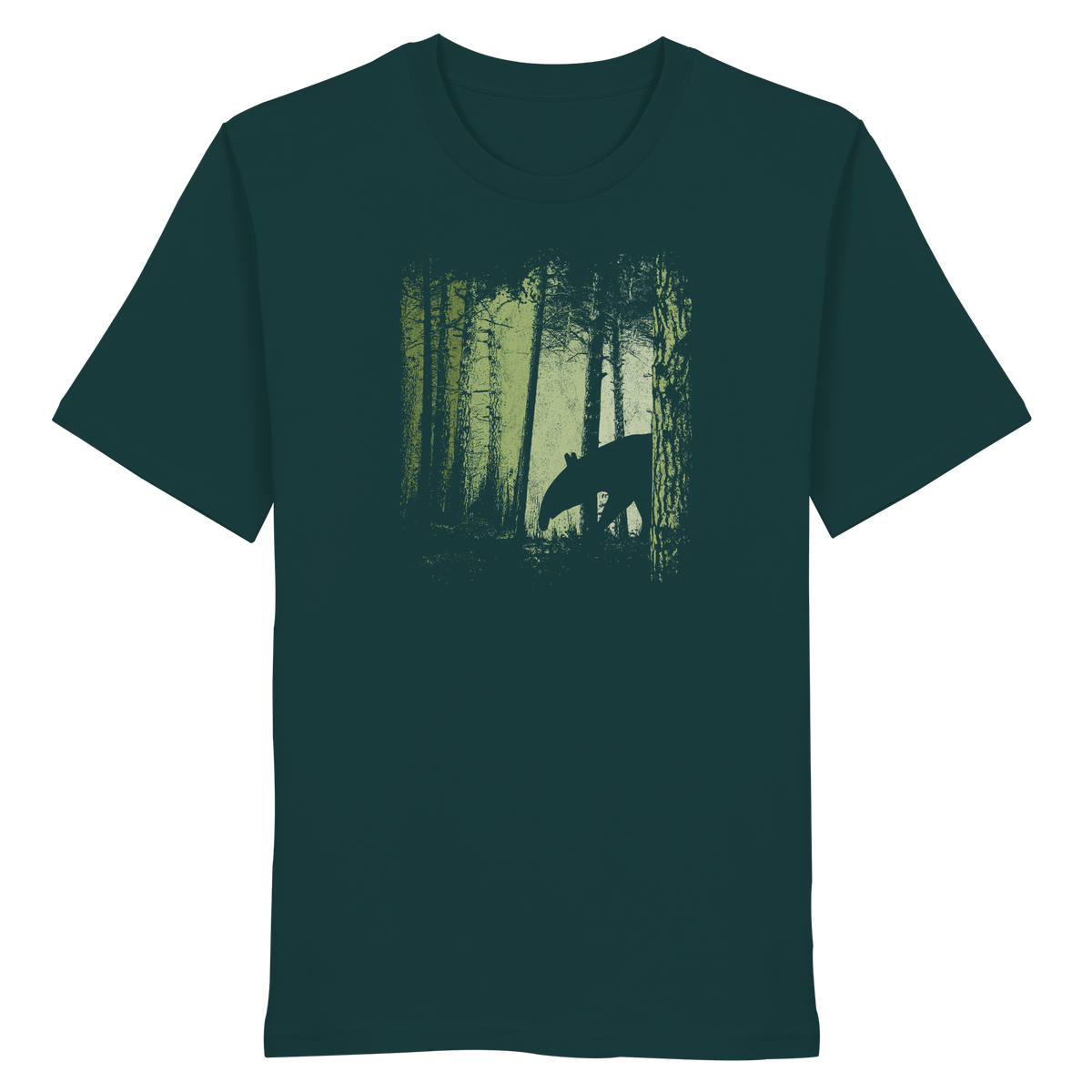 Lässiger Tapir im Zwielicht Wald - Organic Shirt