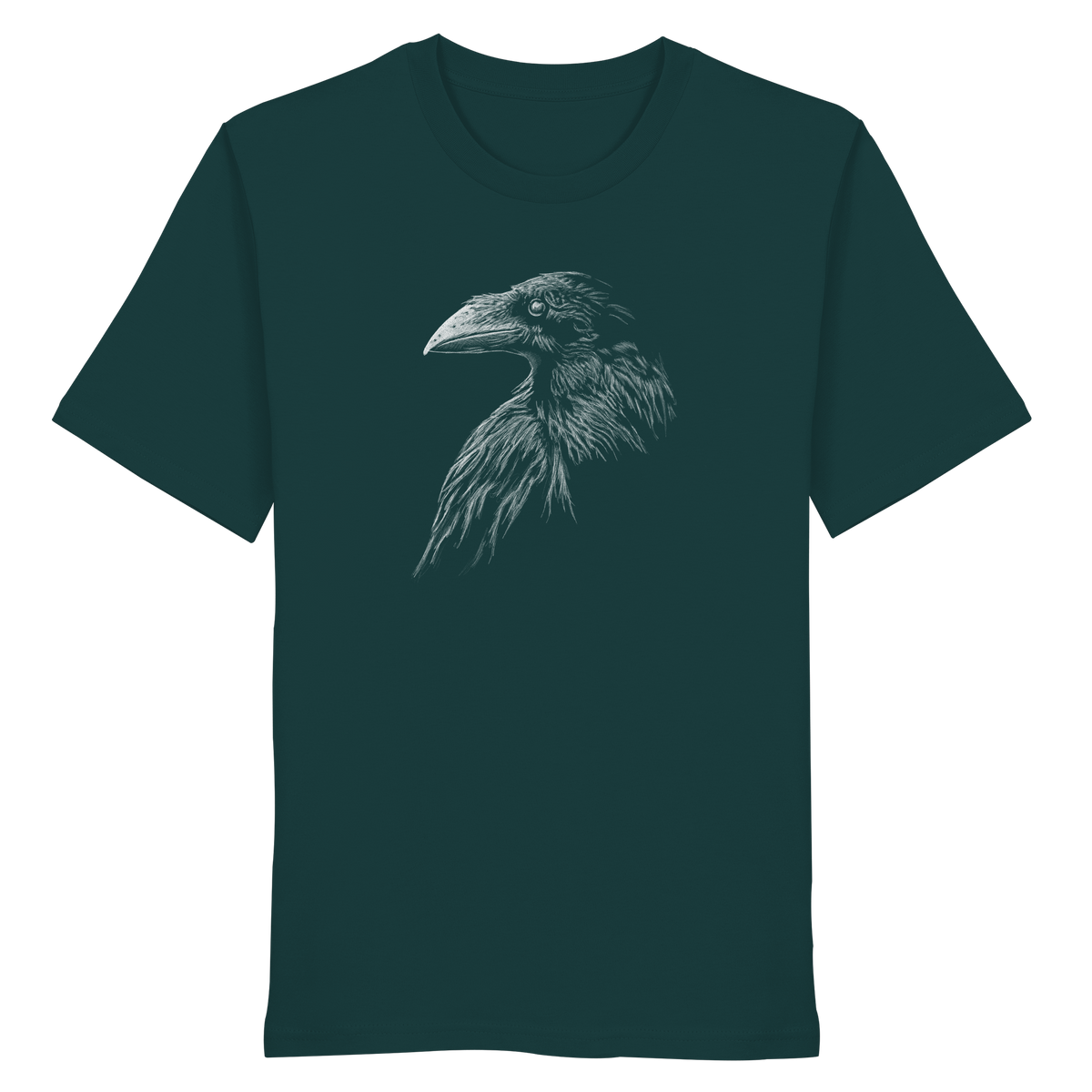 Kritzelkunst Rabe Krähe - Organic Shirt