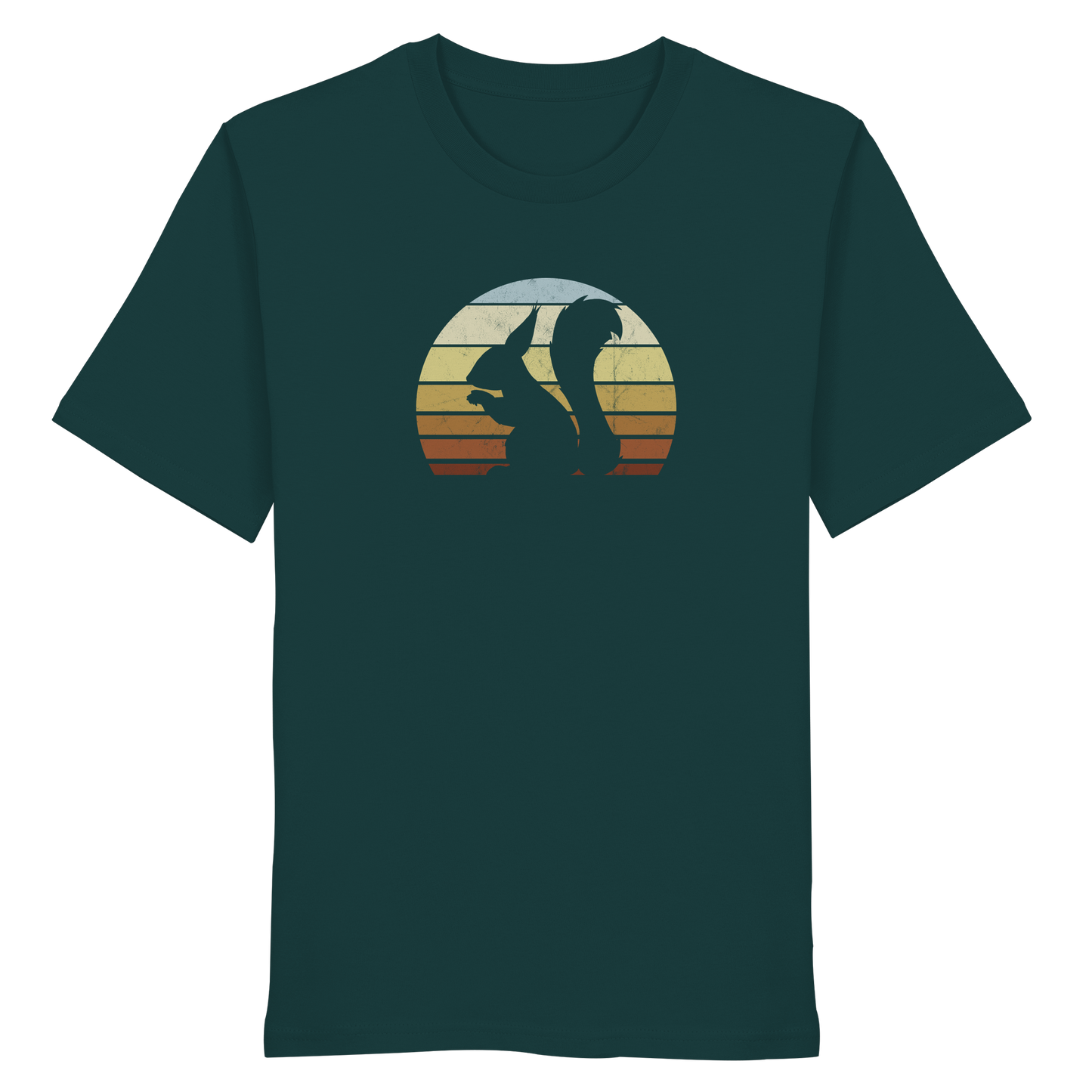 Retro Eichhörnchen Silhouette - Organic Shirt