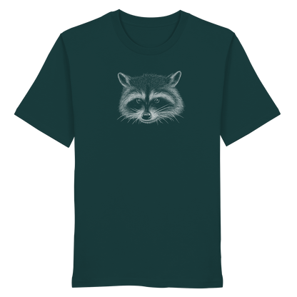 Waschbär Illustration Kritzelkunst - Organic Shirt