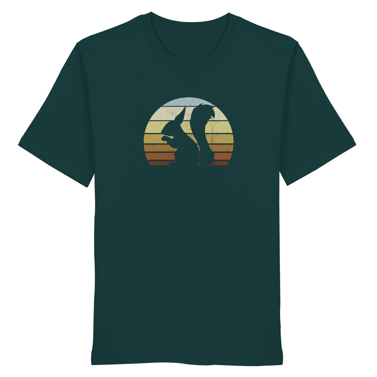 Retro Eichhörnchen Silhouette - Organic Shirt