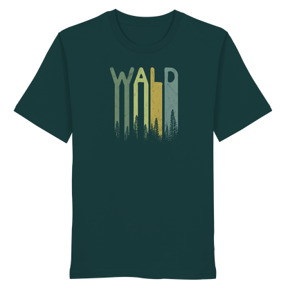 Wald Retro Forst Schriftzug - Organic Shirt