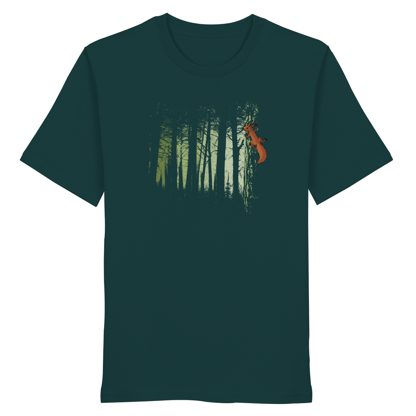 Eichhörnchen im Zwielicht-Wald - Organic Shirt