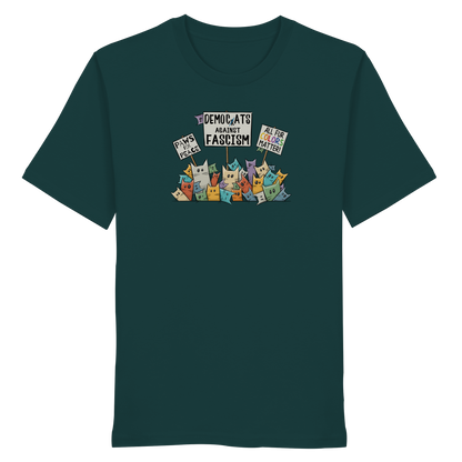 Demo-Katzen gegen Faschismus und für Vielfalt - Organic Shirt
