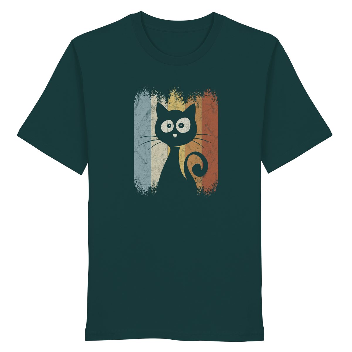 Retro Katze Silhouette - Organic Shirt