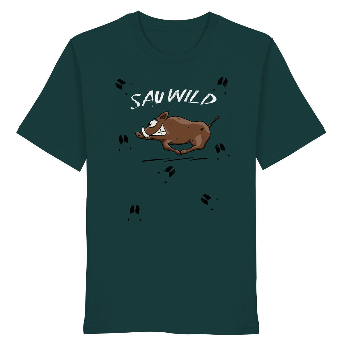 Sauwild wilde Sau | Wildschwein Keiler - Organic Shirt