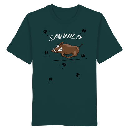 Sauwild wilde Sau | Wildschwein Keiler - Organic Shirt