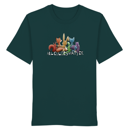 All Colors Matter! Regenbogen Tiere für Vielfalt - Organic Shirt