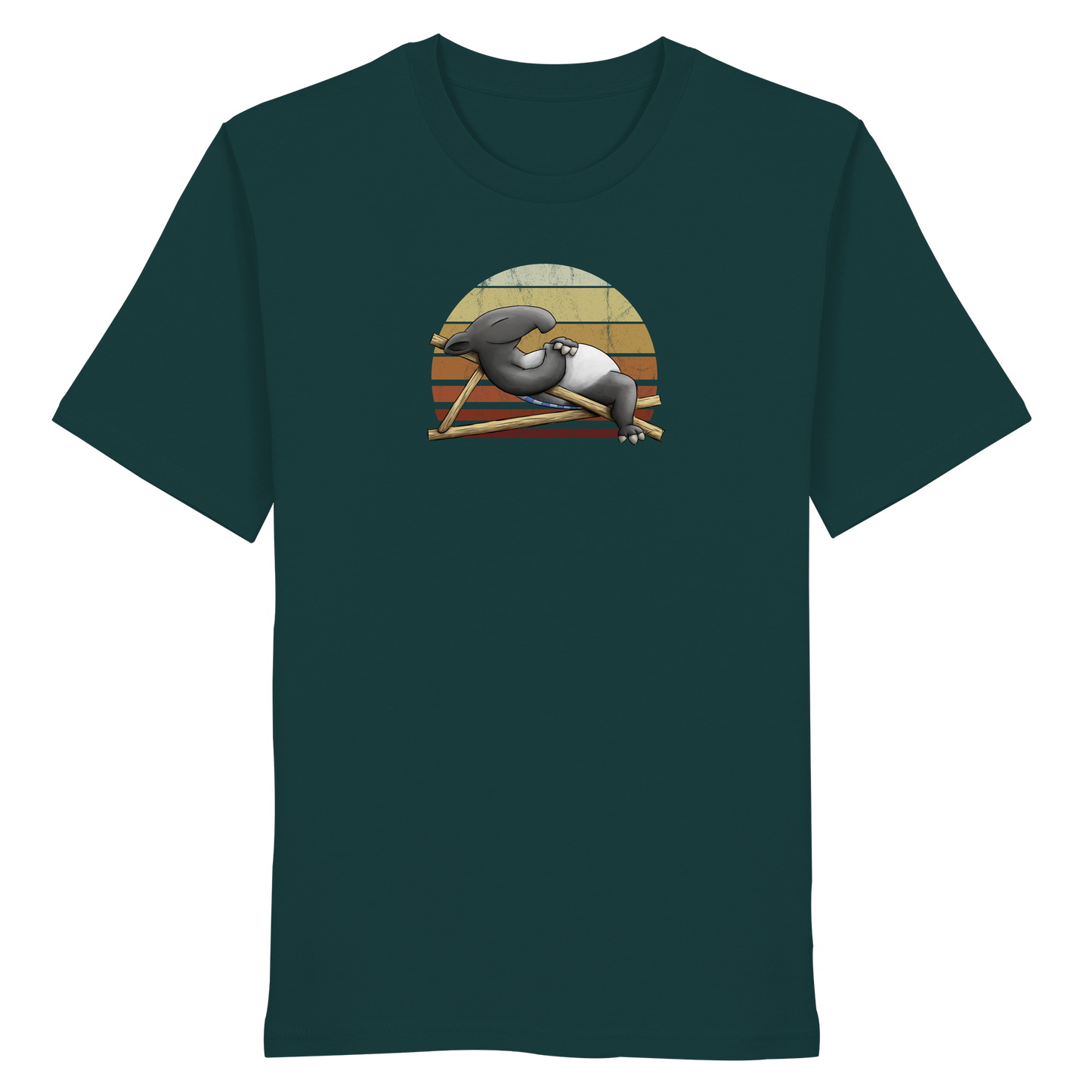 Lässiger Retro Sundown Tapir - Organic Shirt
