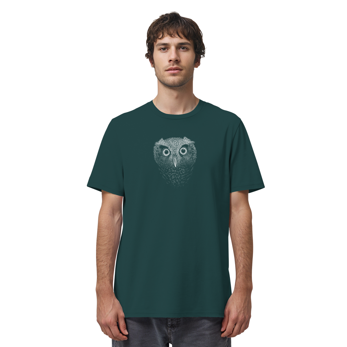 Eule Kritzelkunst Illustration - Organic Shirt