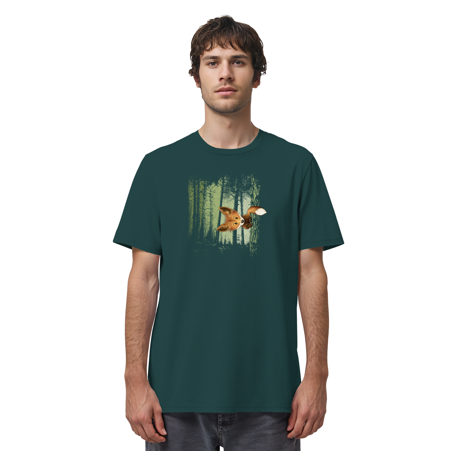 Fuchs im Zwielicht-Wald - Organic Shirt