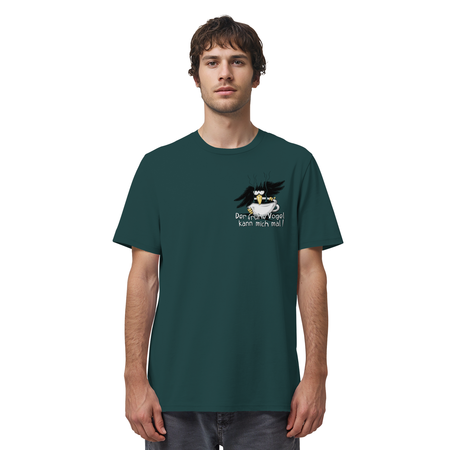 Der frühe Vogel kann mich mal | Kaffee Rabe - Organic Shirt