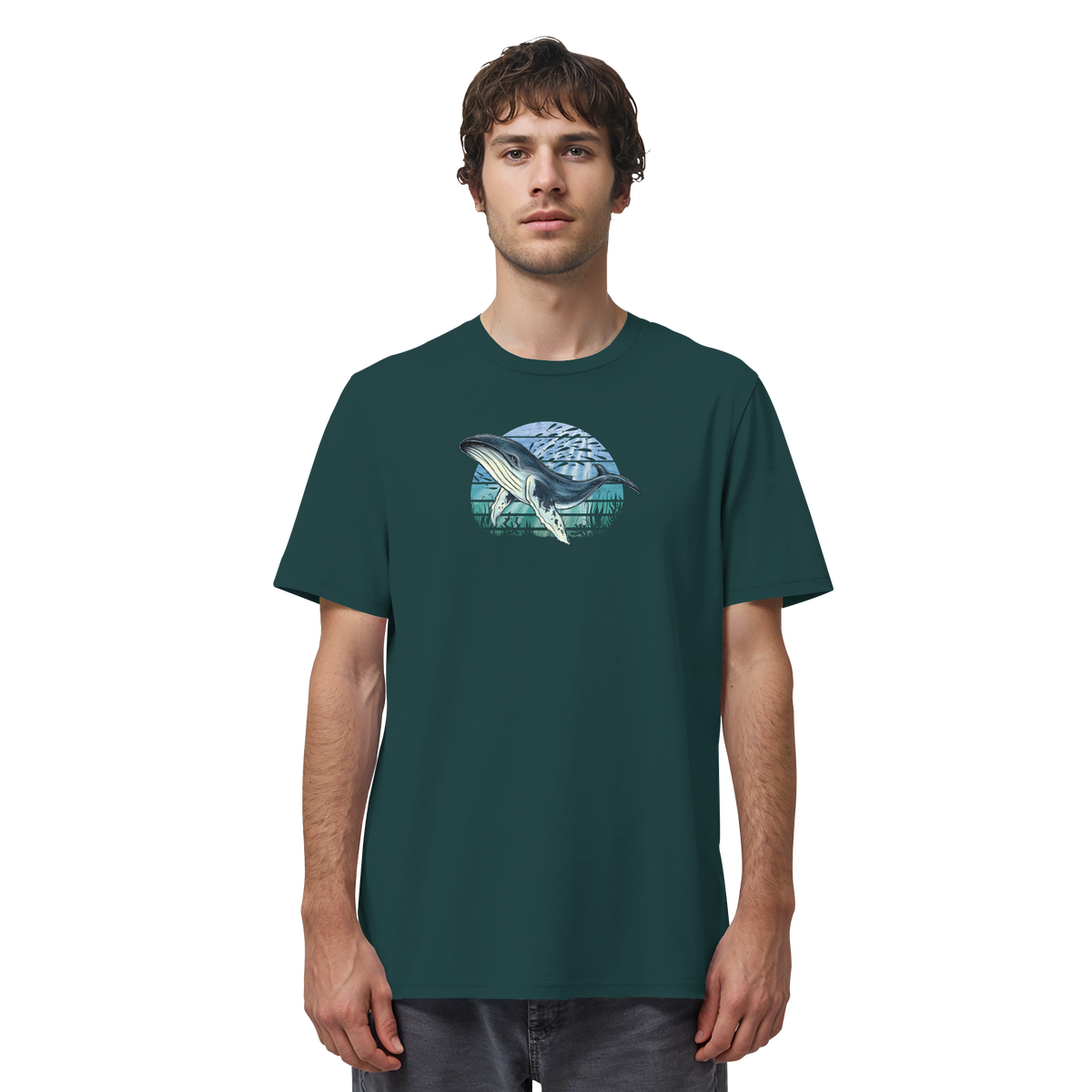 Retro Unterwasser Buckelwal - Organic Shirt