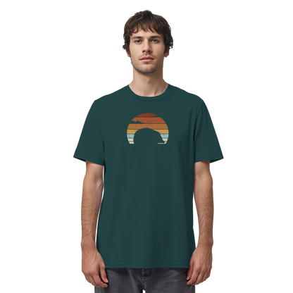 Retro Igel Silhouette im Sonnenuntergang - Organic Shirt