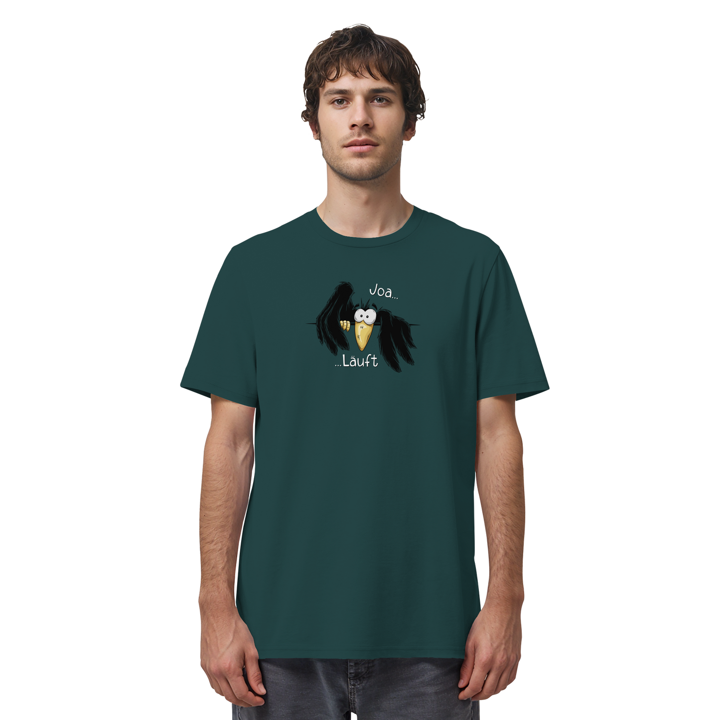 Joa Läuft Krähe gechillter Rabe - Organic Shirt