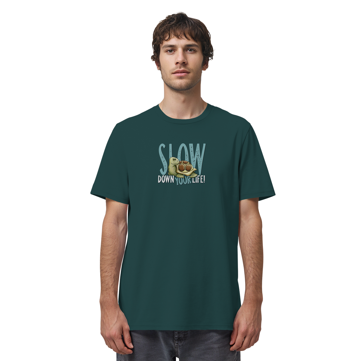 Slow Down Your Life Schildkröte - Organic Shirt