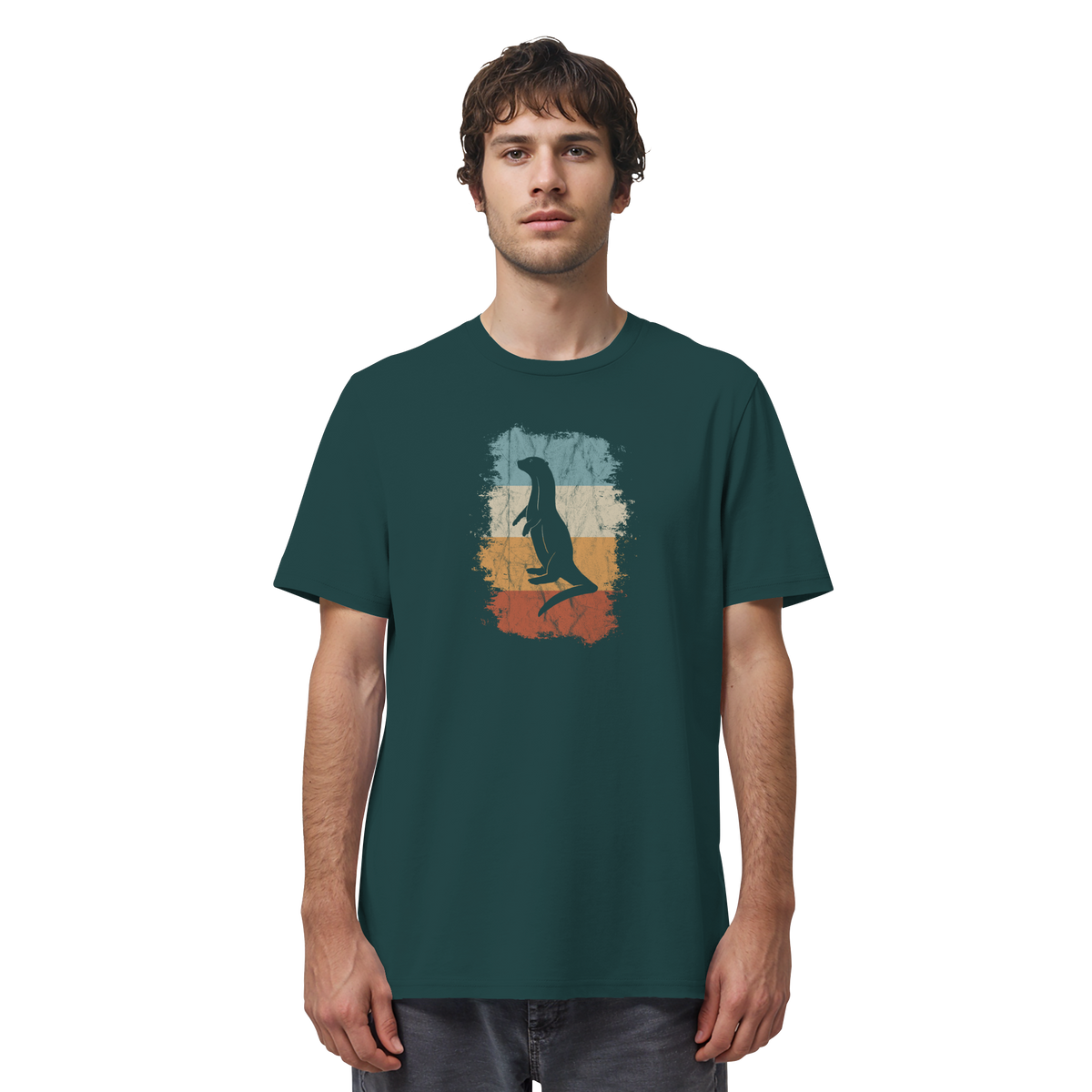 Retro Otter Fischotter Silhouette - Organic Shirt