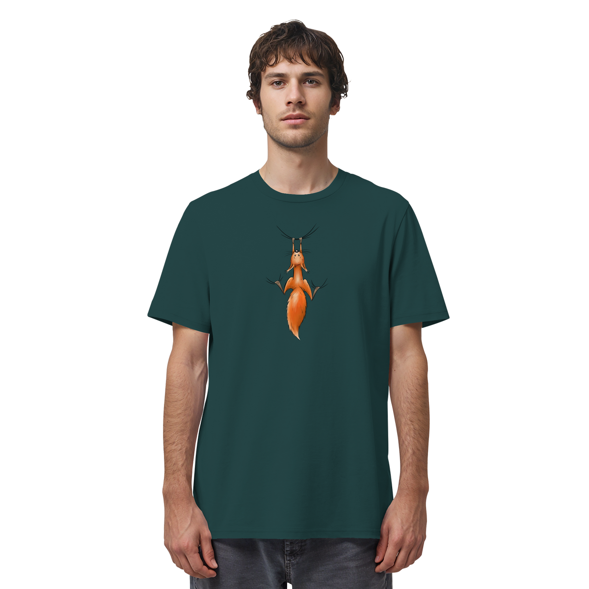 Rotes Eichhörnchen hängt ab - Organic Shirt