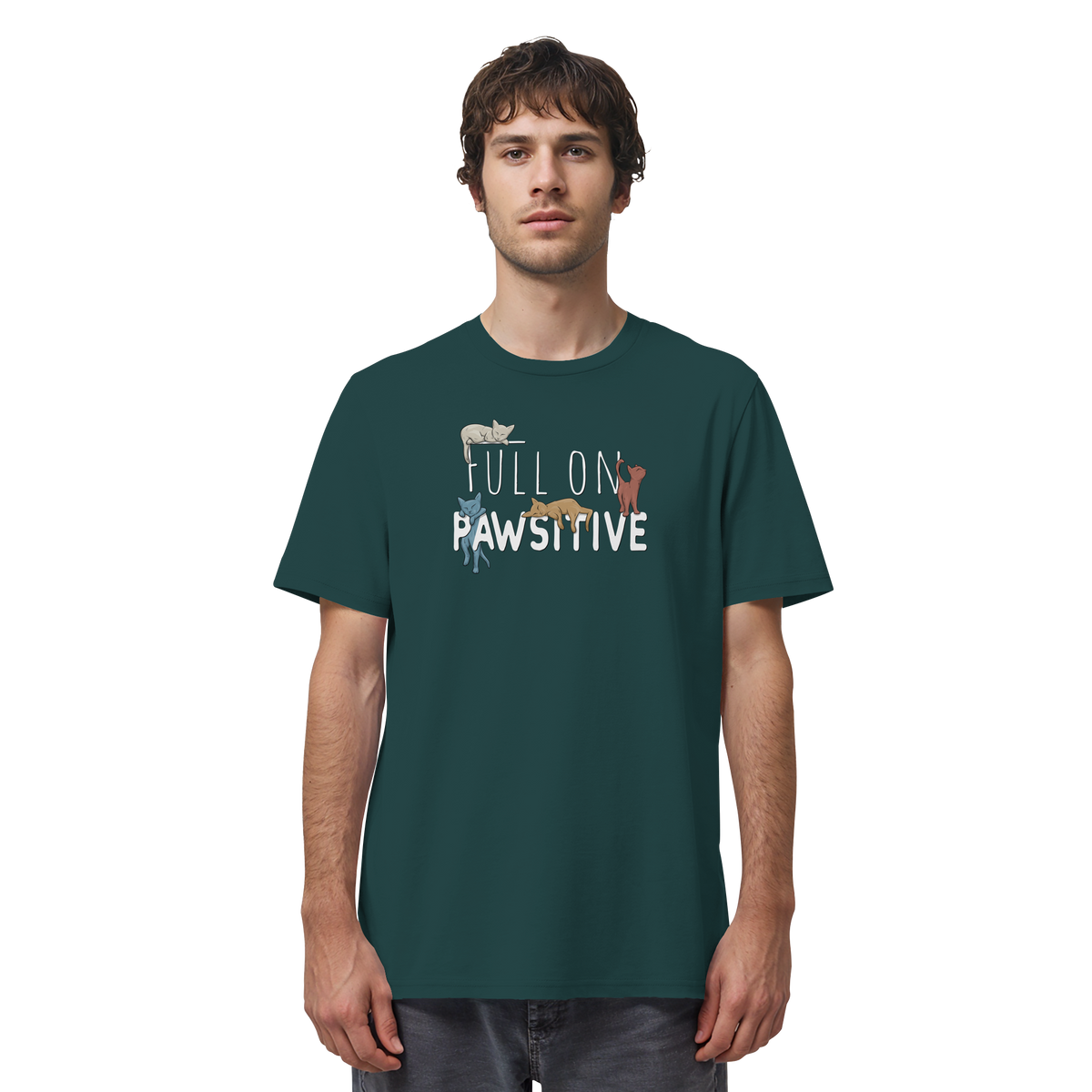 Full On Pawsitive! Gechillte Katzen - Organic Shirt