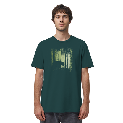 Braunbär im Zwielicht Wald - Organic Shirt