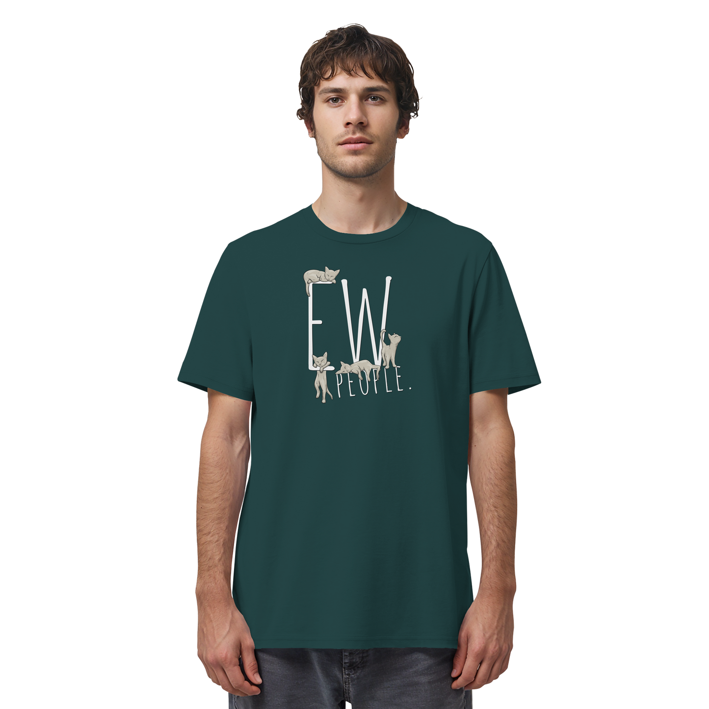 Ew, People. Sarkastische Katzen - Organic Shirt
