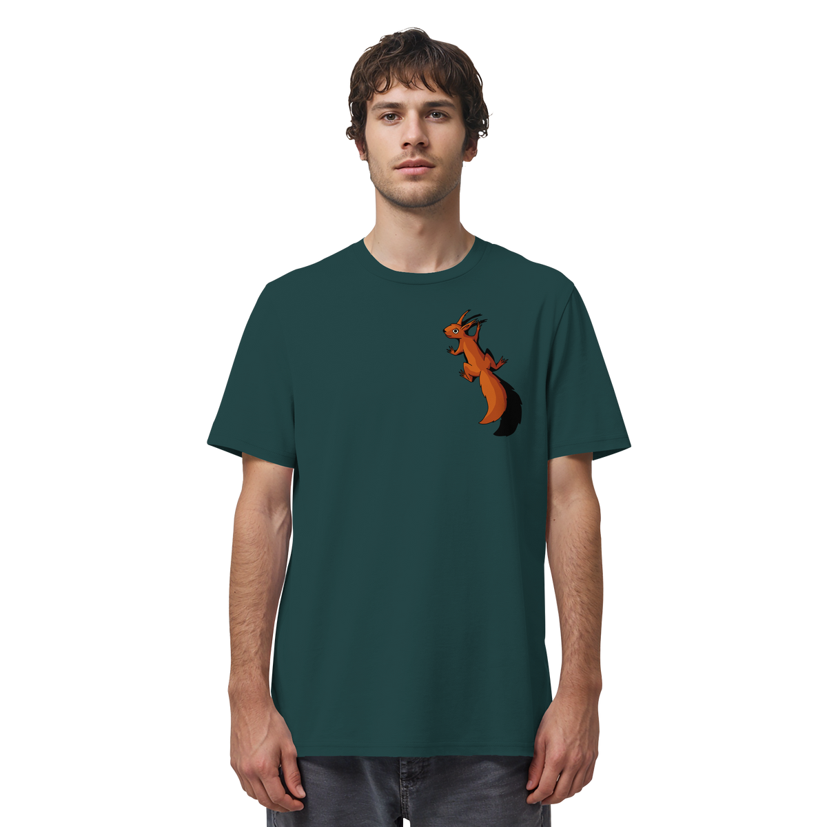 Süßes Eichhörnchen klettert - Organic Shirt