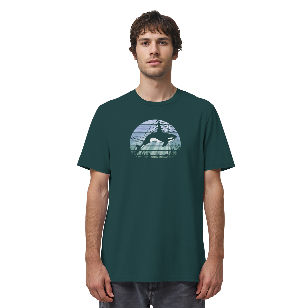 Retro Tiefsee Schwertwal Orca - Organic Shirt