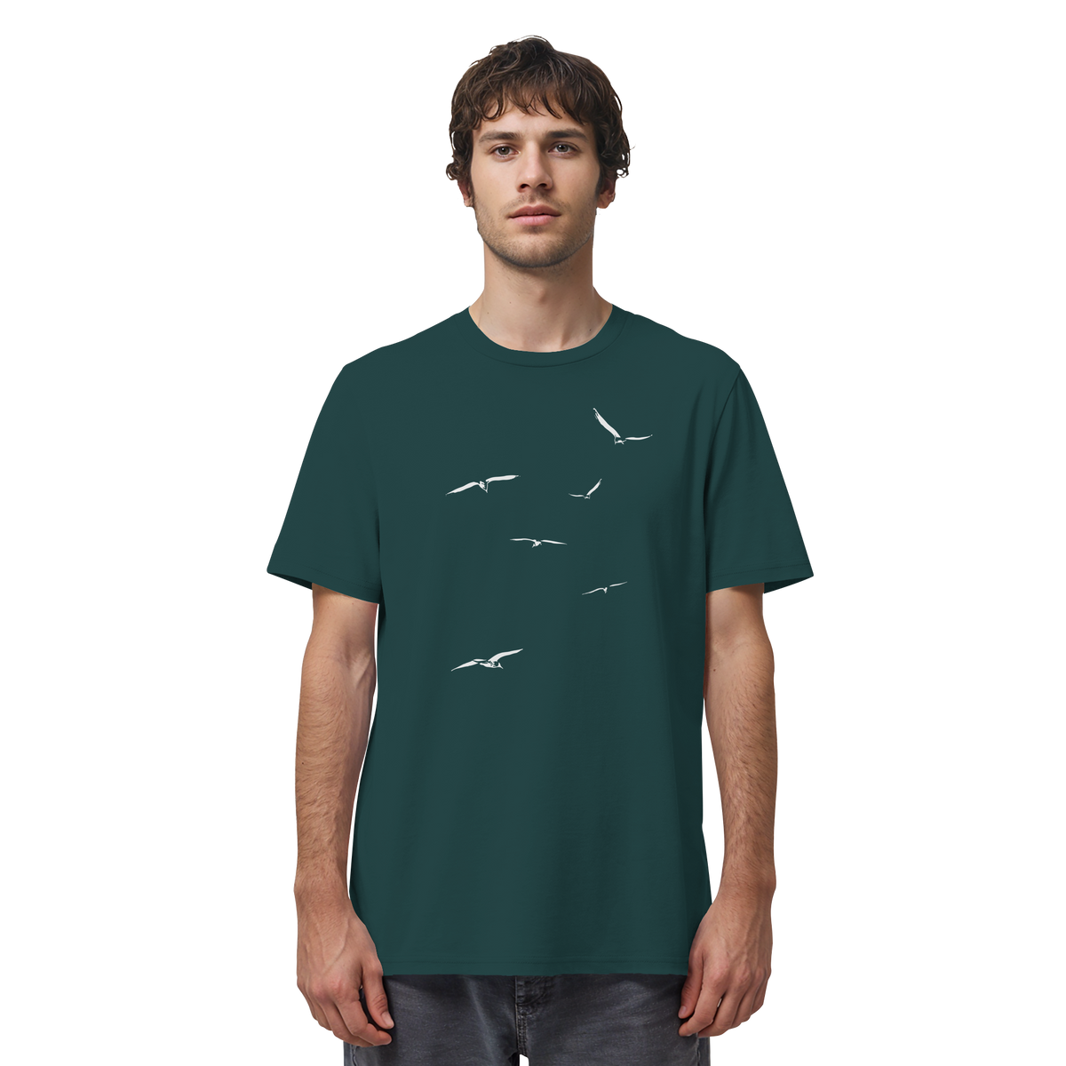 Vogelschwarm – Traum vom Fliegen - Organic Shirt