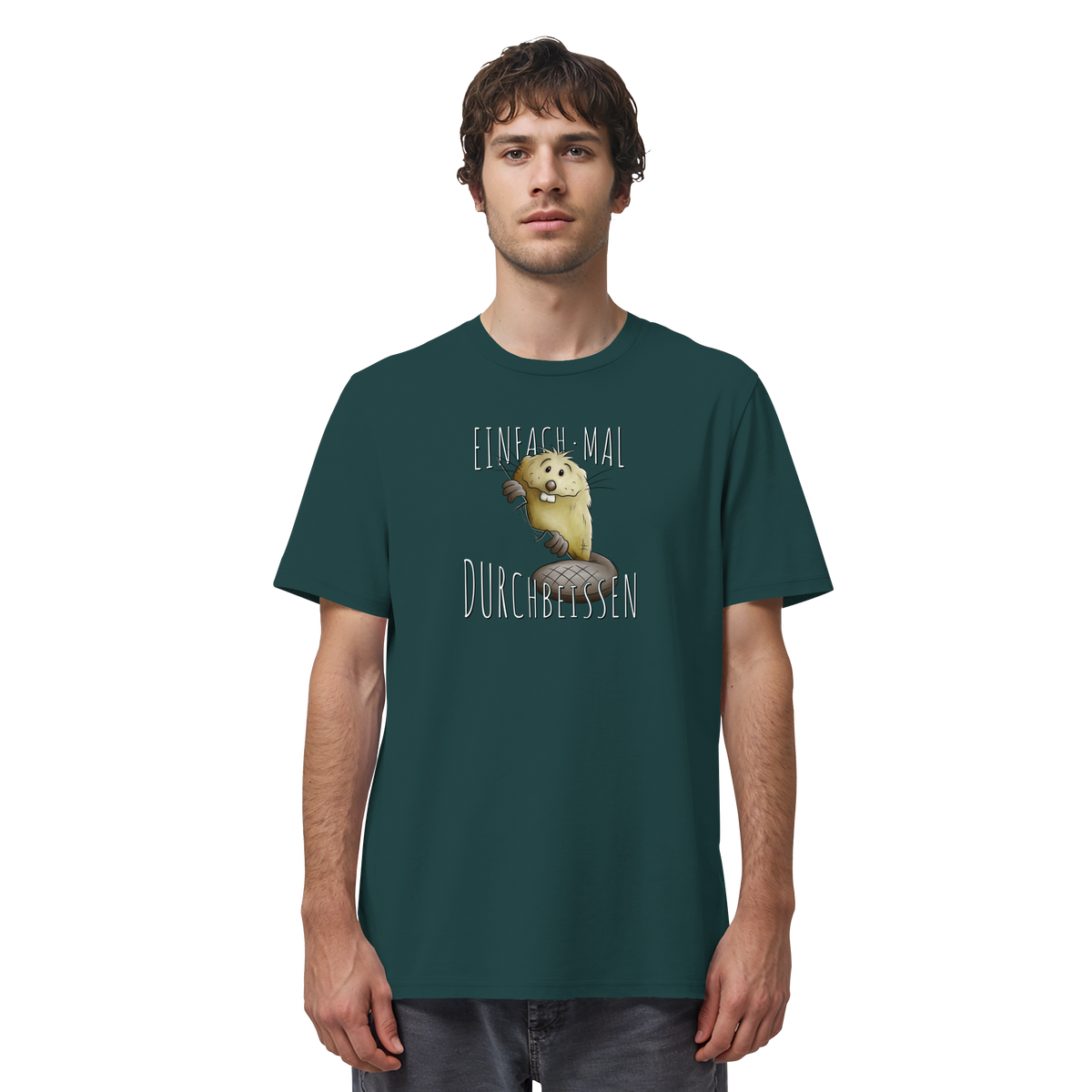 Einfach mal Durchbeissen Biber - Organic Shirt