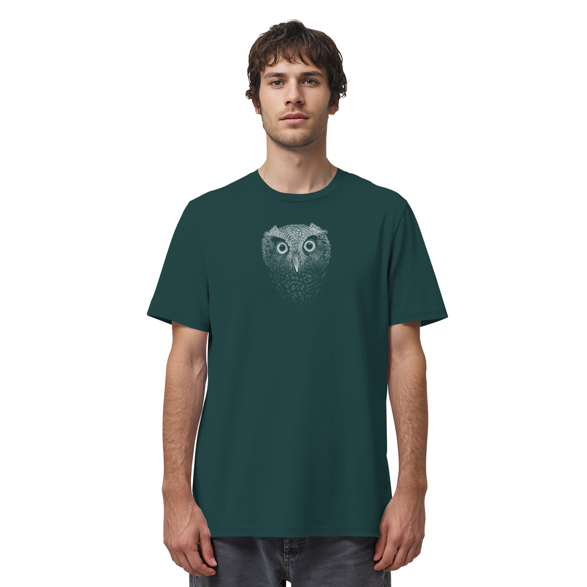 Eule Kritzelkunst Illustration - Organic Shirt